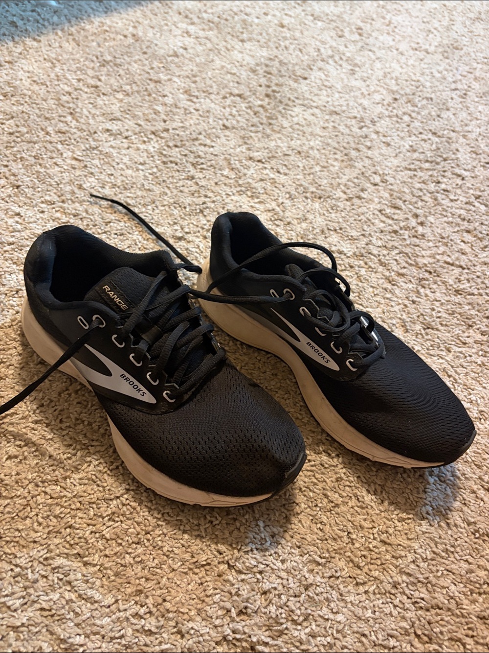 Brooks Black Men's Running Shoes with White Accents